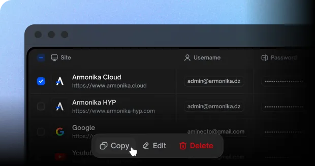 Secrets manager — credentials vault